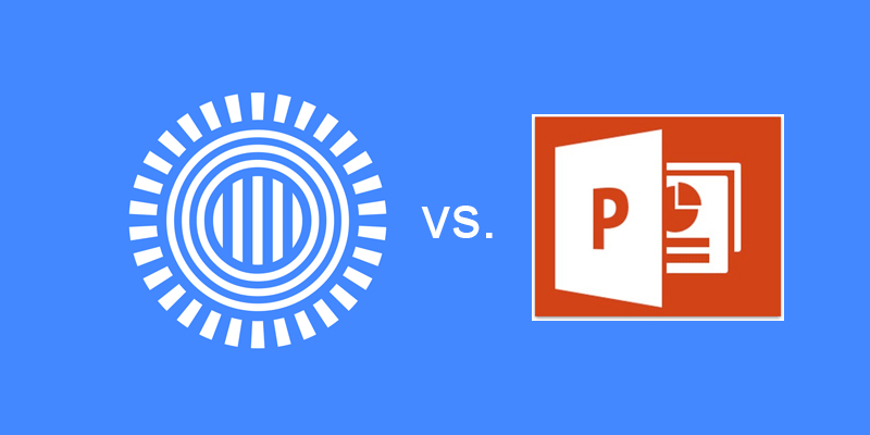 Prezi Logo vs PowerPoint Logo
