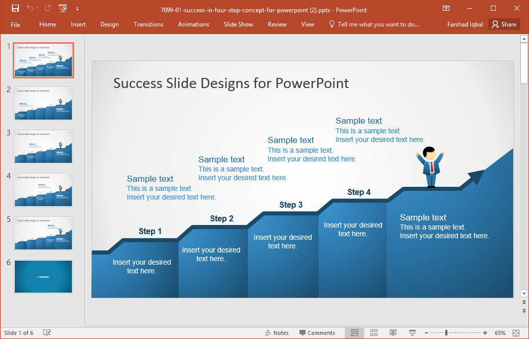 Success Slide PowerPoint Template