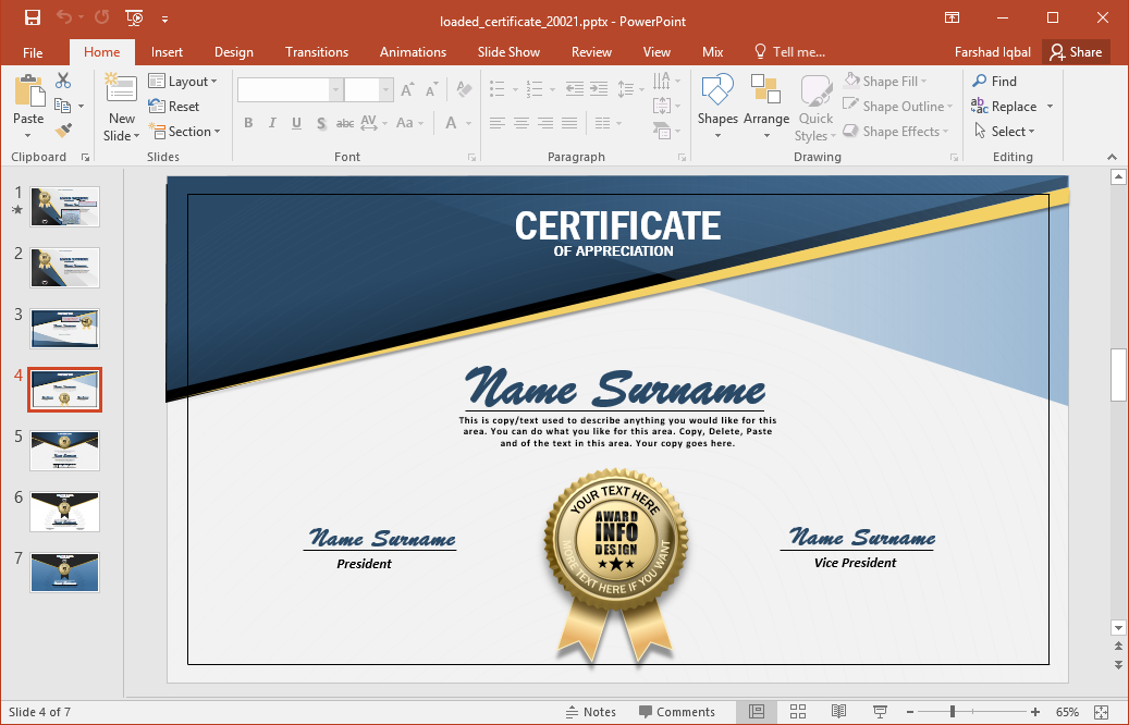 Animated Certificate Powerpoint Template,Design Your Room Online