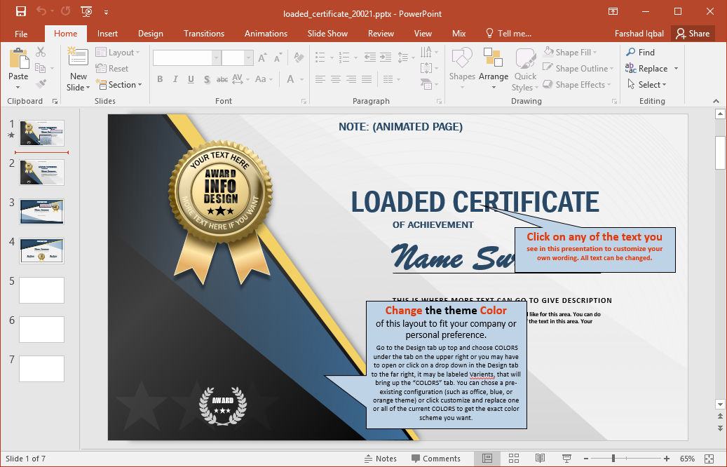 Microsoft Office Award Certificate Template from cdn.free-power-point-templates.com