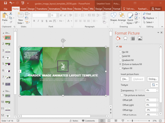 Animated Garden Template For PowerPoint