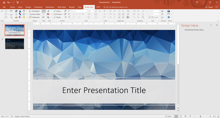 Low Poly PowerPoint template - free download