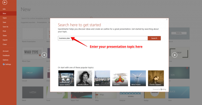 Creating Your Presentation Outline With QuickStarter In PowerPoint