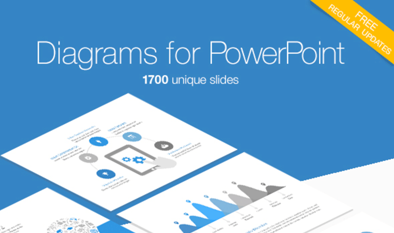 Useful Diagrams for PowerPoint presentations with unique slide designs
