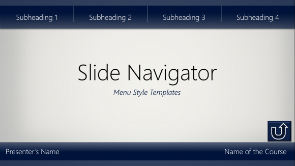 slide navigators interactive templates