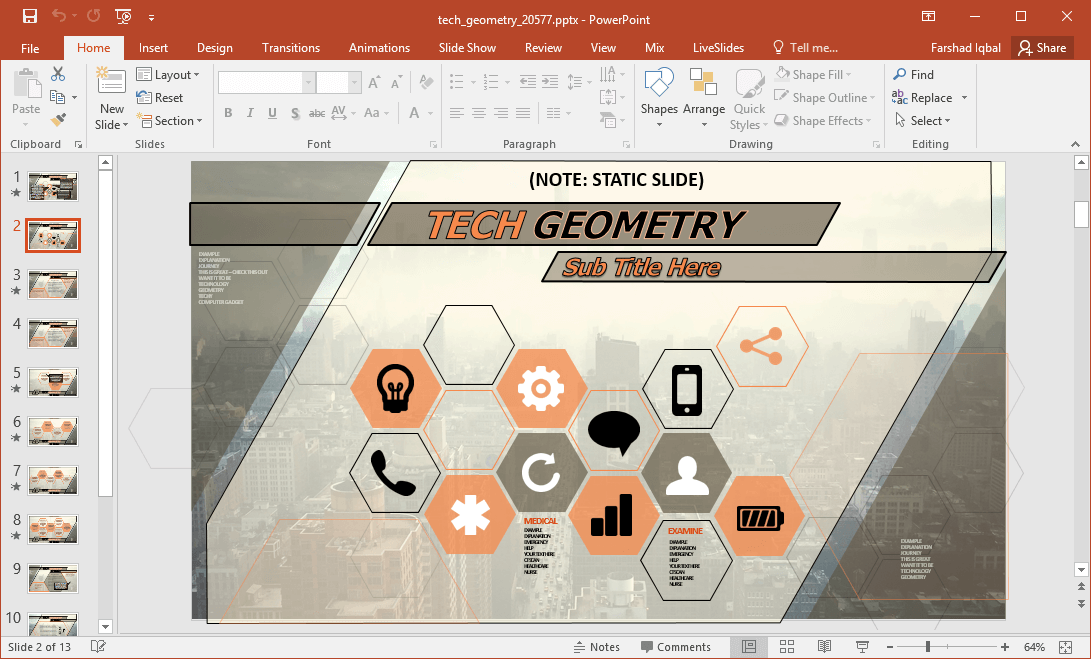 animated geometry powerpoint template