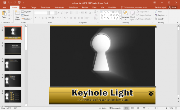 animated keyhole powerpoint template