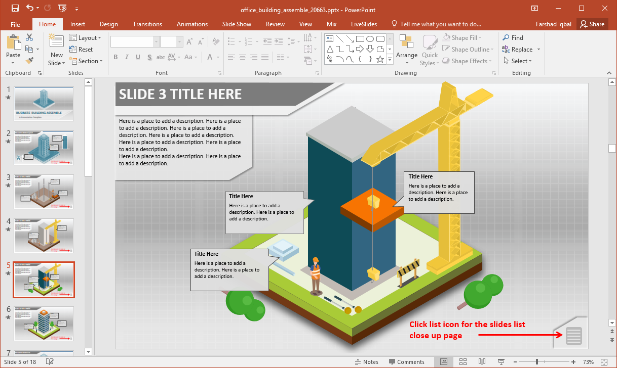 building design layout for powerpoint