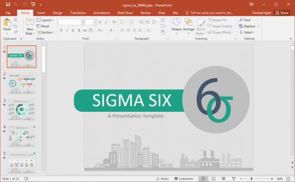 animated six sigma powerpoint template