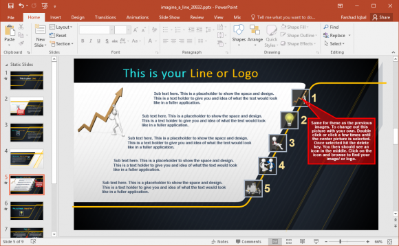 chart slide with clipart - FPPT