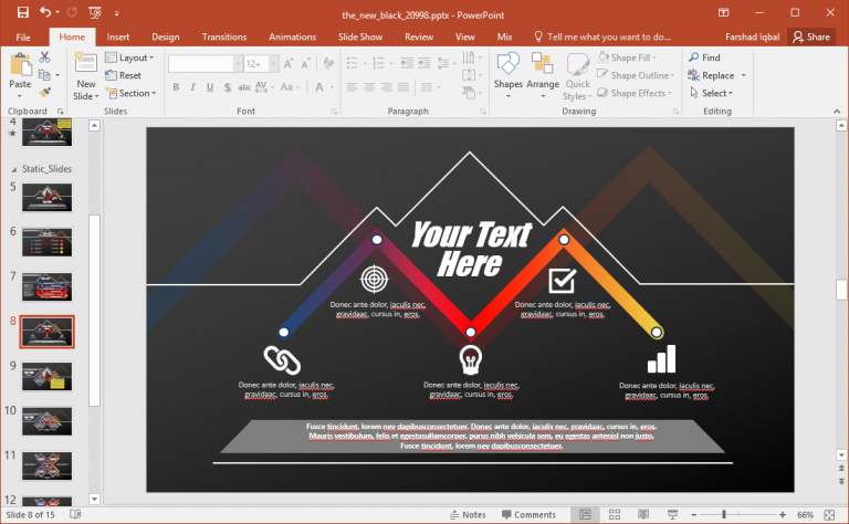 Animated Black PowerPoint Template