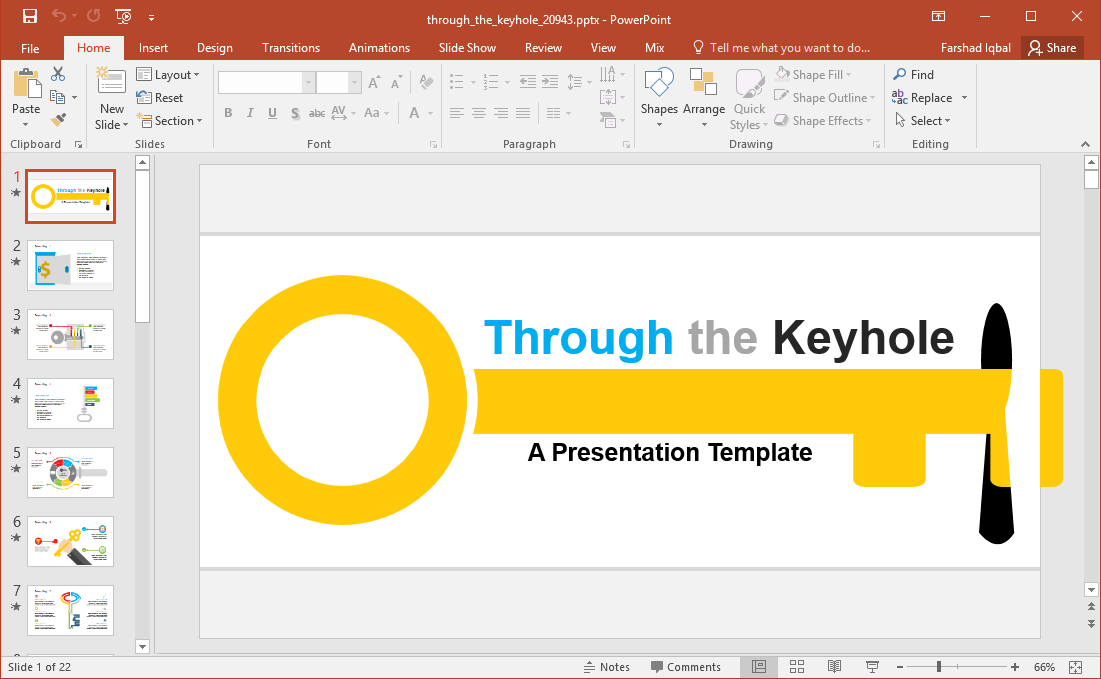 through the keyhole powerpoint template