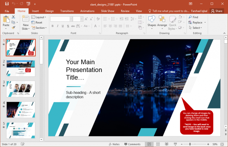 Animated Slant Designs for PowerPoint Presentations