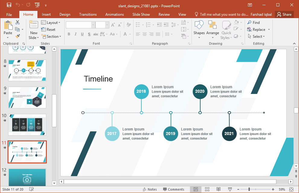 slant design timeline