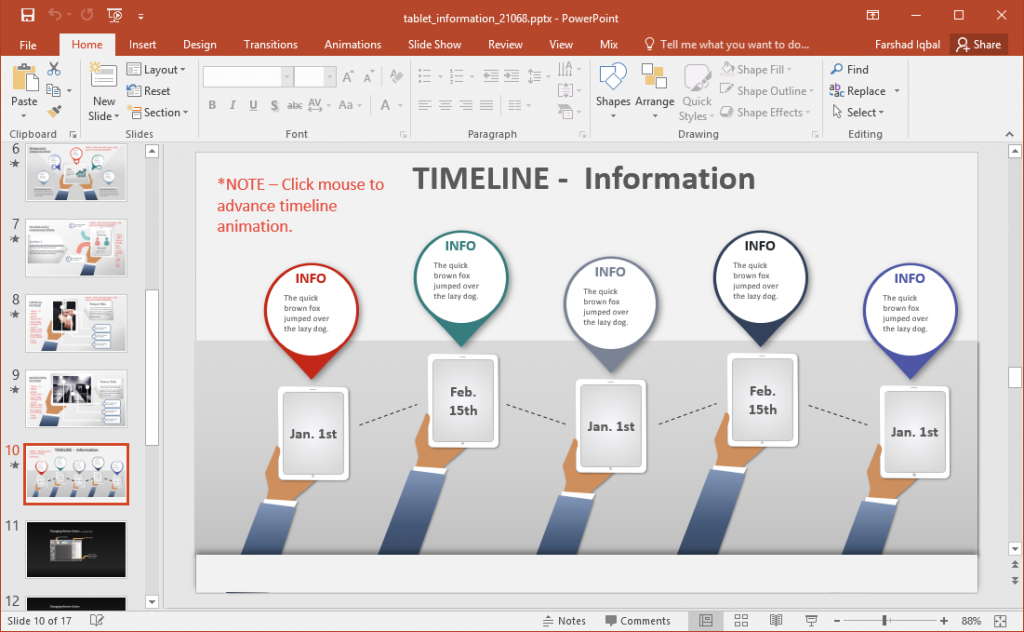 Animated Tablet PowerPoint Template