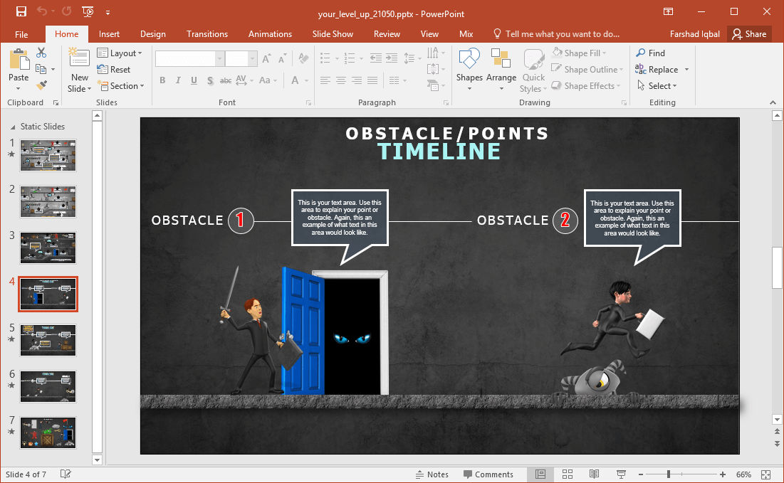 Animated Video Game PowerPoint Template