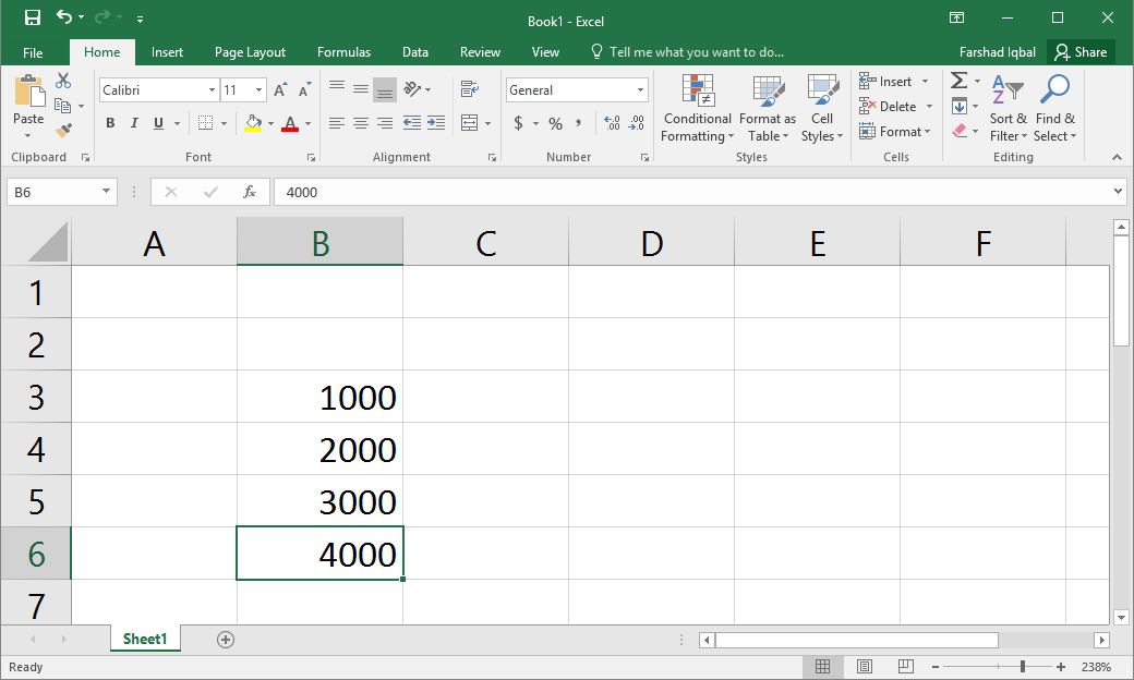 Lock cells in excel