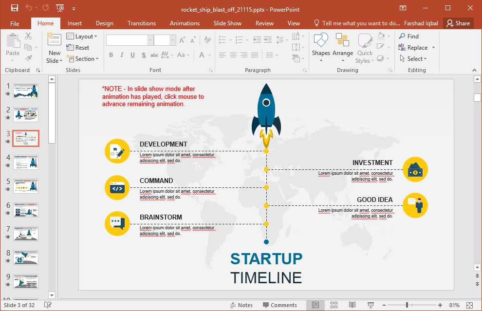 Animated Business Startup Powerpoint Template