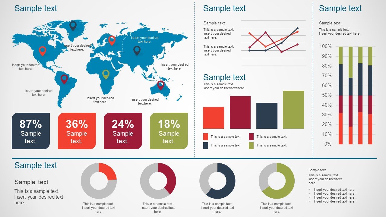 worldmap-dashboard-ppt-template - FPPT Pertaining To Powerpoint Dashboard Template Free