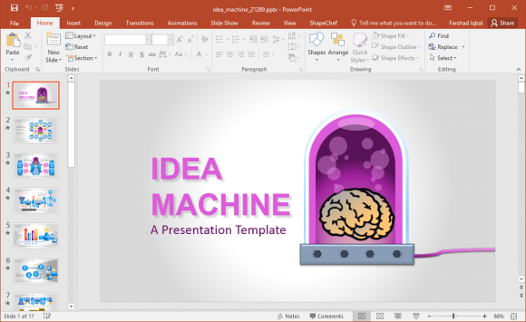 Animated Idea Machine PowerPoint Template