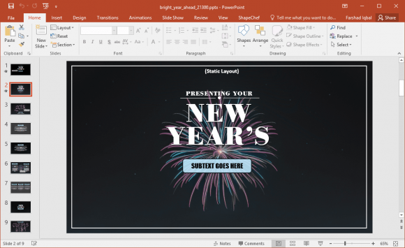 Bright New Year PowerPoint Template