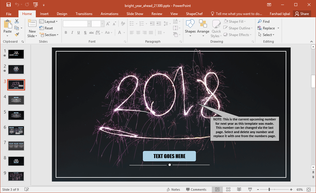New Year 2018 PowerPoint Template