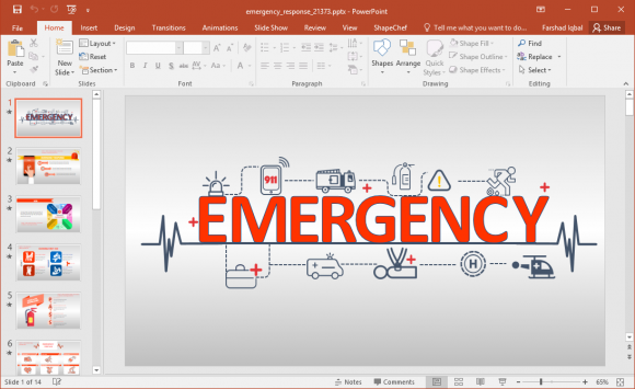 Animated Emergency Response Training PowerPoint Template