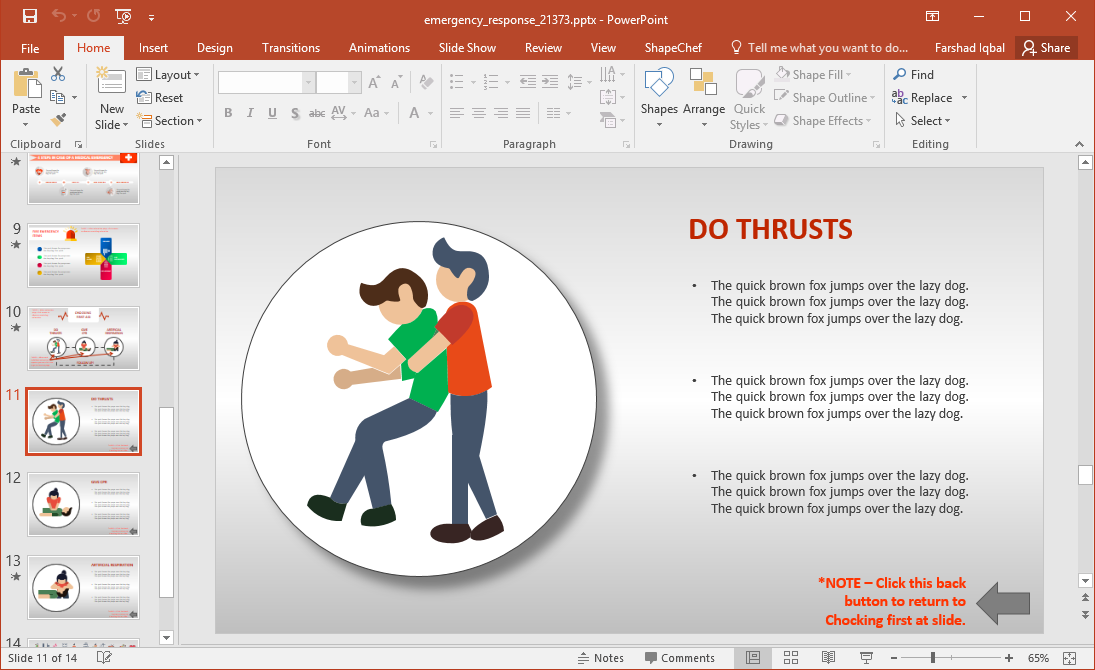 Animated Emergency Response Training Powerpoint Template