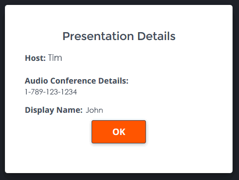 Presentation Only Interface