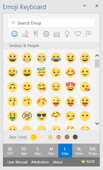 emojis to insert into word