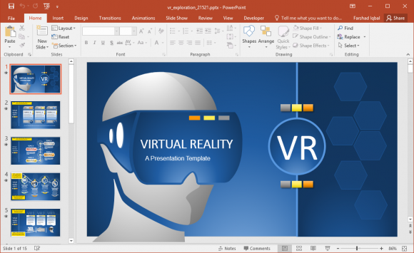 Animated Virtual Reality PowerPoint Template