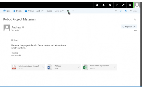 Evernote for Outlook Web