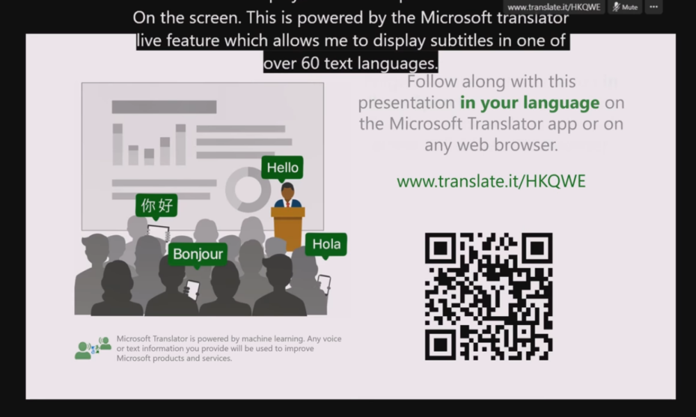 Slides with Translations - Example of PowerPoint translated with subtitles