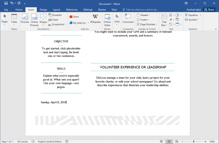 Create A Word Document With Self Updating Date & Time Stamp