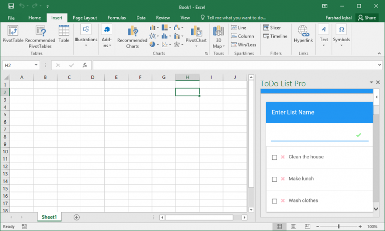 make to do list in excel