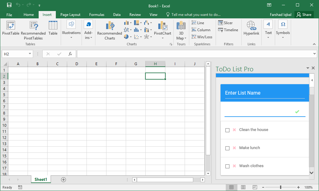To-Do List in Excel