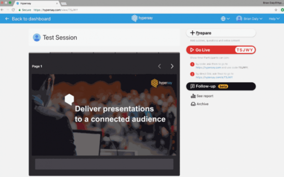 prepare for your presentation with hypersaid