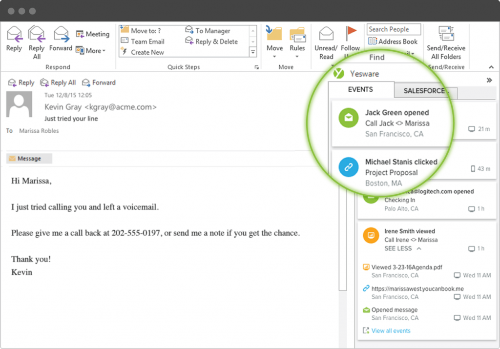 Track Emails and Links in Outlook with Yesware