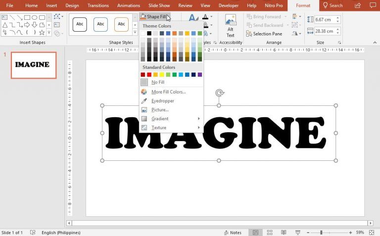How to Add Image to Text in PowerPoint