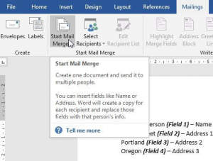 no mailings tab in office 365