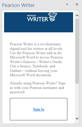 Pearson-Writer-Task Pane