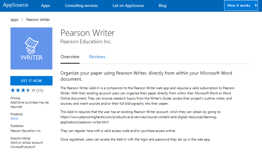 Writer for Microsoft Word