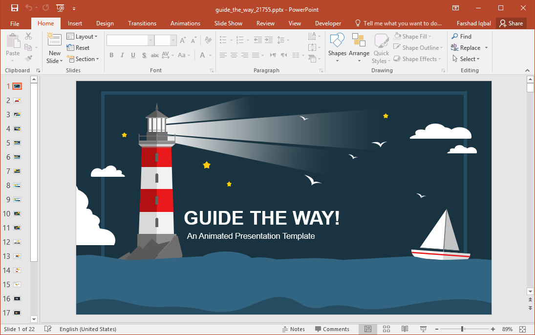 Animated Guide the Way PowerPoint Template
