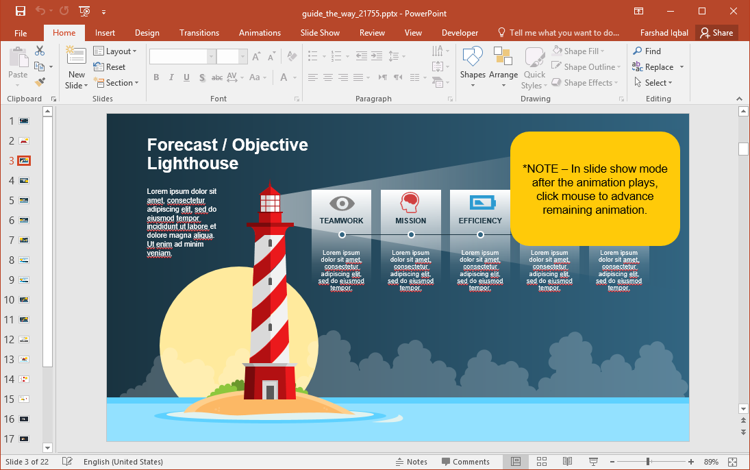 Lighthouse Infographics for PowerPoint