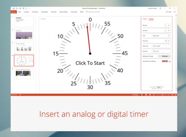 in presentation timer