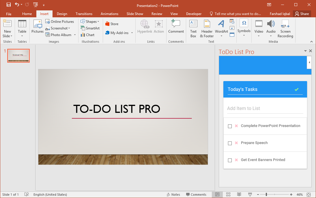 To-Do List Pro App for Excel and PowerPoint