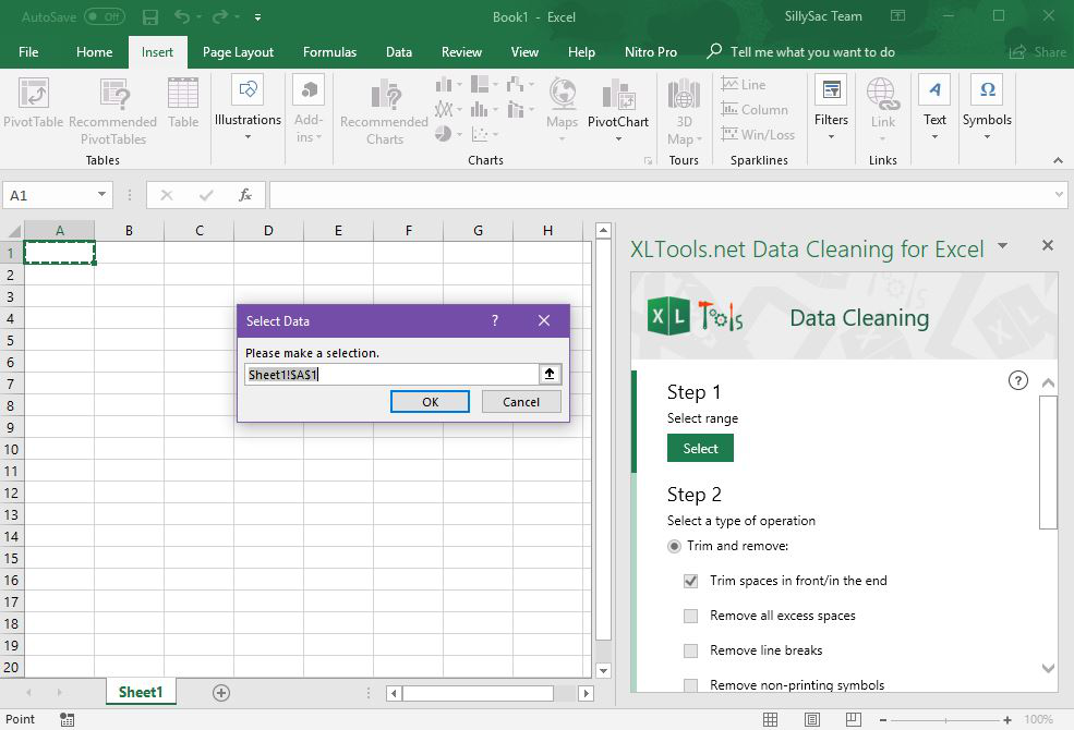 XL Tools Data Cleaning Add-in
