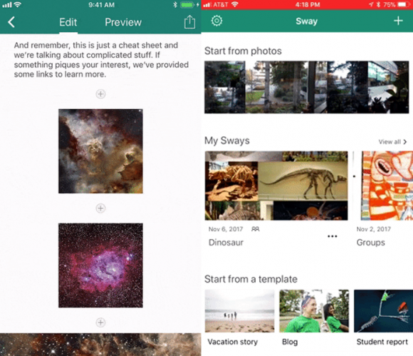 Sway for iPad and iPhone