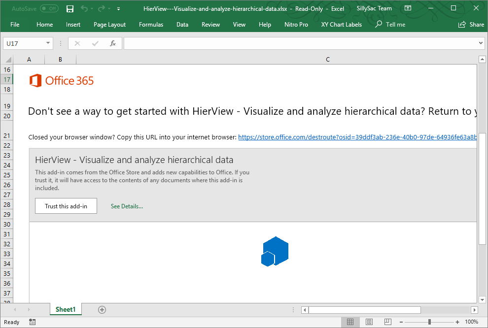 Continue Installing HierView in Excel