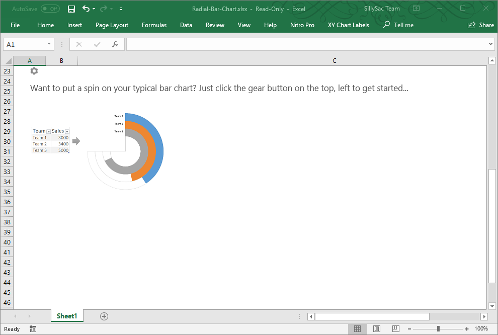 Radial Bar Charts in Excel